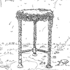 Sketch of the Della Robbia Table by Frances Lansing